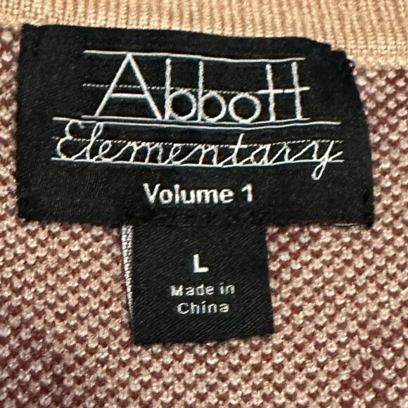 Men’s Large Grandpa Cardigan Long Sleeve Diamond Print Sweater Teacher Workwear - Picture 3 of 7